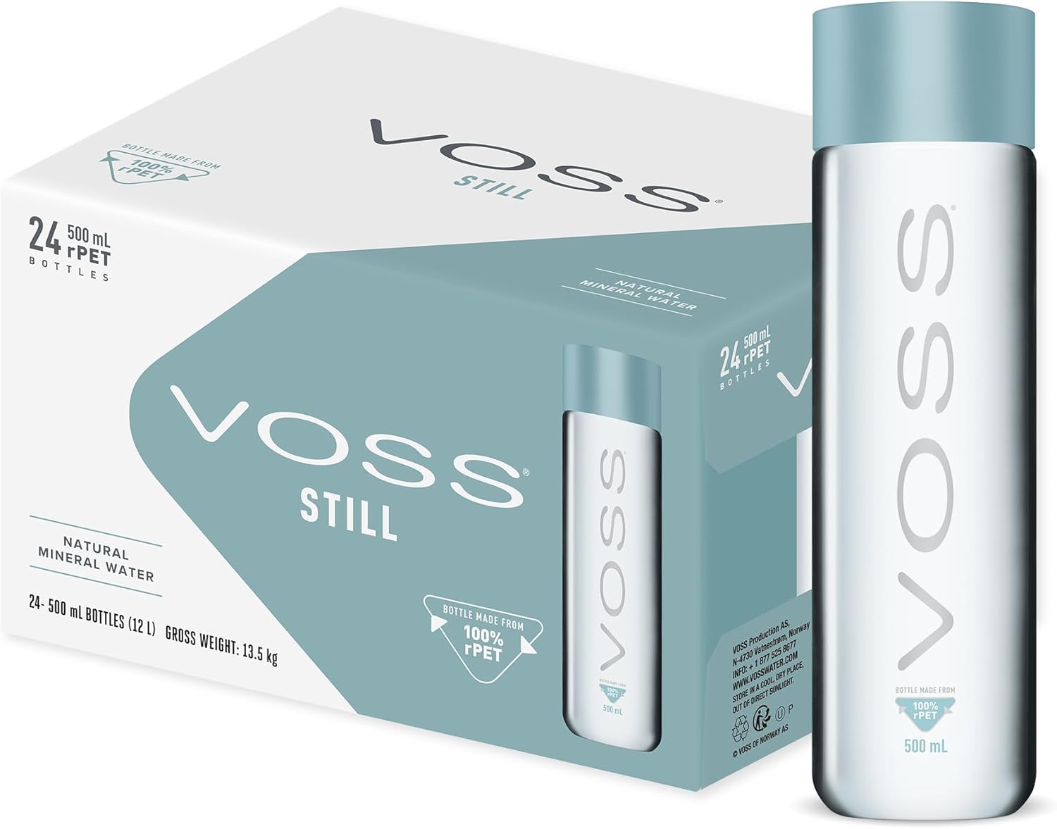 Voss Still 500 ml X 24 -   فوس مياه معدنية عادية مل 500 
