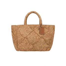 SUNSET BAG LARGE:TAN CROCHET - حقيبة