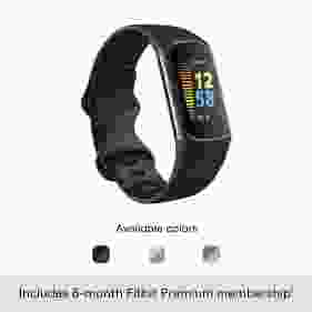 Fitbit Charge 5, BlackGraphite Stainless Steel  - ساعة ذكية