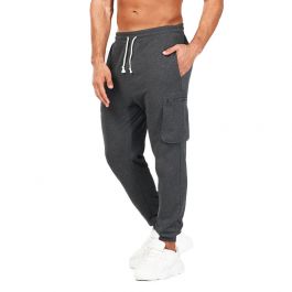 Squatwolf Cotton Cargo Joggers in Black Marl | Salam Stores