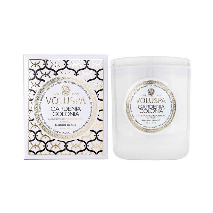 GARDENIA COLONIA CLASSIC CANDLE - شمعة كلاسيكية برائحة الغردينيا | VOLUSPA - فولوسبا GARDENIA COLONIA CLASSIC CANDLE - شمعة كلاسيكية برائحة الغردينيا | VOLUSPA - فولوسبا