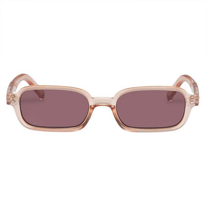 SUNGLASSES PILFERER PINK QUARTZ SMOKEY BROWN S - نظارات شمسية Pilferer بلون الكوارتز الوردي - البني، مقاس: صغير | LE SPECS - لو سبكس