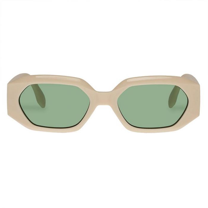 SUNGLASSES SLAPTRASH  IVORY EMERALD  M - نظارات شمسية SLAPTRASH عاجي زمردي، مقاس: متوسط | LE SPECS - لو سبكس