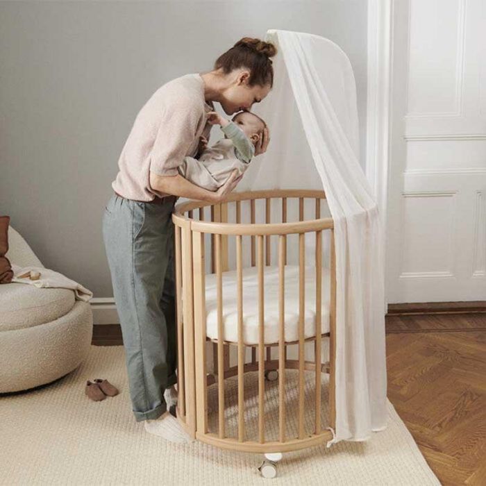 Sleepi Mini Fitted Sheet-White - إكسسوارات | STOKKE - ستوكي