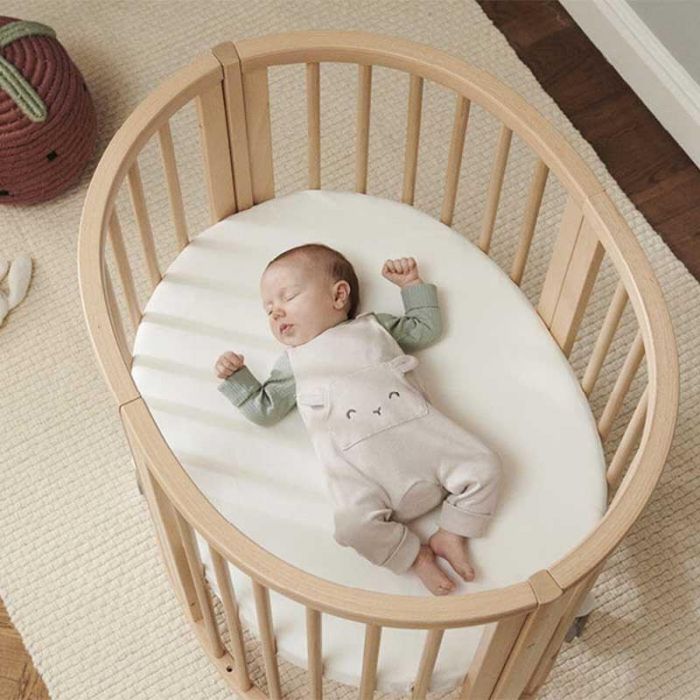 Sleepi Mini Fitted Sheet-White - إكسسوارات | STOKKE - ستوكي