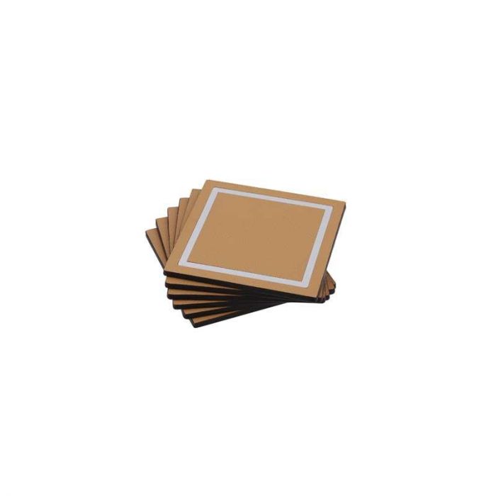6 PCS SET VENERE SQUARE COASTER 11X11 NOCCIOLA - طقم قواعد أكواب فينير مربعة من 6 قطع مقاس 11 × 11 نوتشيولا | PINETTI - بينيتي