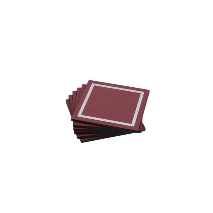 6 PCS SET VENERE SQUARE COASTER 11X11 WINE - صينية مربعة | PINETTI - بينيتي