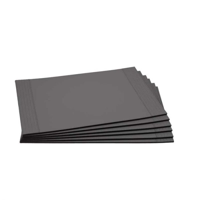 6 PCS RECTANG. PLACEMAT 45X31 W/ SIDE STRAPS DARK GREY - مفرش طاولة مستطيل | PINETTI - بينيتي