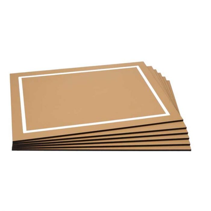 6 PCS SET VENERE RECTANG. PLACEMAT 50X39 NOCCIOLA - مفرش طاولة مستطيل | PINETTI - بينيتي
