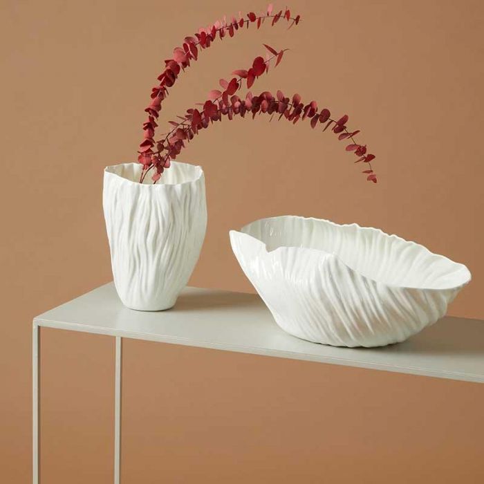ADELAIDE III VASE L 46X40 BONE CHINA WHITE - مزهرية | DRIADE - دريادي ADELAIDE III VASE L 46X40 BONE CHINA WHITE - مزهرية | DRIADE - دريادي