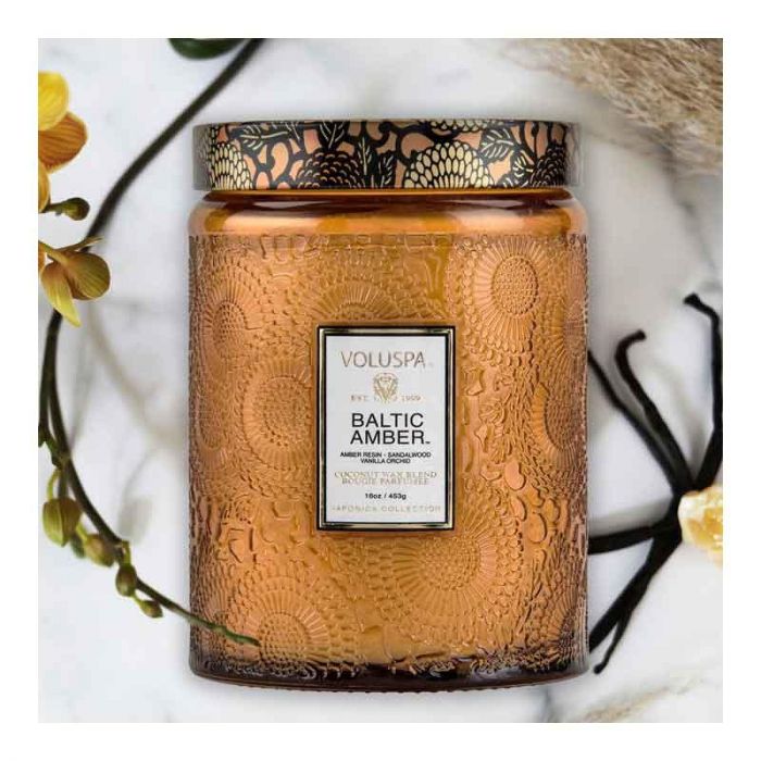 BALTIC AMBER LARGE JAR CANDLE 18OZ- شمعة | VOLUSPA - فولوسبا BALTIC AMBER LARGE JAR CANDLE 18OZ- شمعة | VOLUSPA - فولوسبا