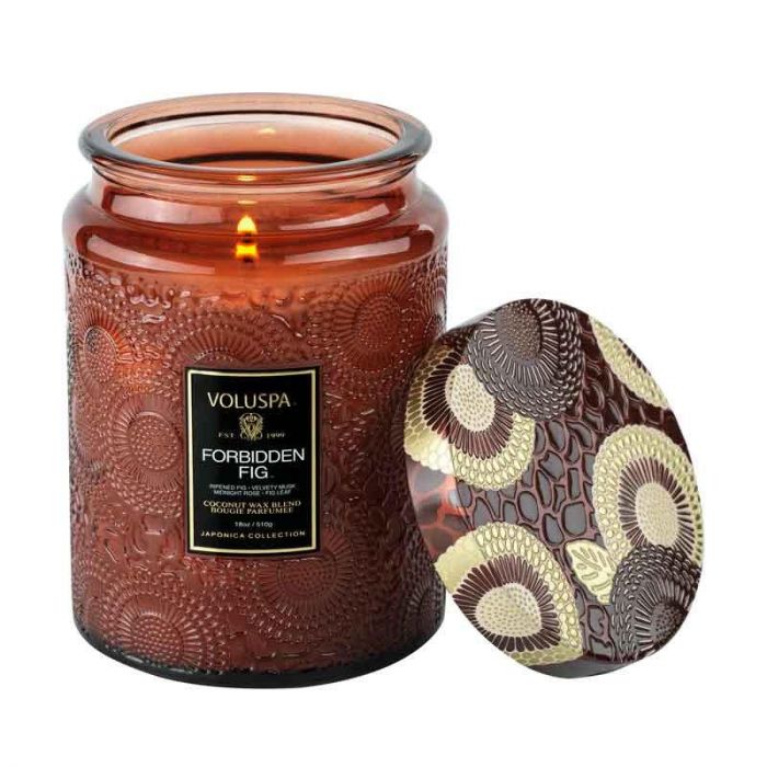 FORBIDDEN FIG LARGE JAR CANDLE 18 OZ- شمعة | VOLUSPA - فولوسبا FORBIDDEN FIG LARGE JAR CANDLE 18 OZ- شمعة | VOLUSPA - فولوسبا