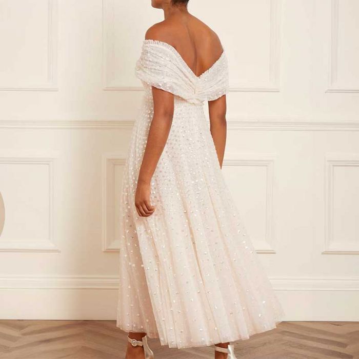 GRACE GLOSS OFF-SHOULDER ANKLE GOWN - فستان | NEEDLE & THREAD - نيدل & ثريد GRACE GLOSS OFF-SHOULDER ANKLE GOWN - فستان | NEEDLE & THREAD - نيدل & ثريد
