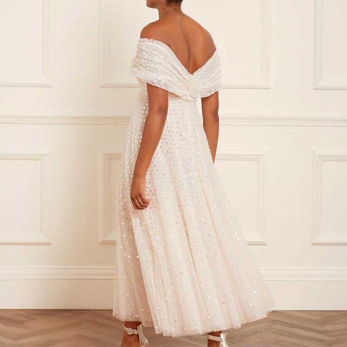 GRACE GLOSS OFF-SHOULDER ANKLE GOWN - فستان | NEEDLE & THREAD - نيدل & ثريد GRACE GLOSS OFF-SHOULDER ANKLE GOWN - فستان | NEEDLE & THREAD - نيدل & ثريد