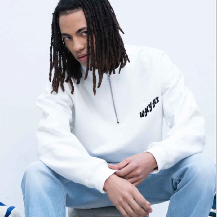 SWEATSHIRT HALF ZIP - بلوزة قطنية رياضية | WHYAT - وايت SWEATSHIRT HALF ZIP - بلوزة قطنية رياضية | WHYAT - وايت