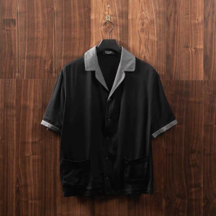 SHIRT AMALFI PATTERN - قميص سادة كم قصير | WHYAT - وايت SHIRT AMALFI PATTERN - قميص سادة كم قصير | WHYAT - وايت