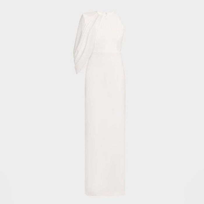 ASYMMETRICAL CAPE SLEEVE HALTER COLUMN IN CREPE - فستان | ALEX PERRY - أليكس بيري ASYMMETRICAL CAPE SLEEVE HALTER COLUMN IN CREPE - فستان | ALEX PERRY - أليكس بيري