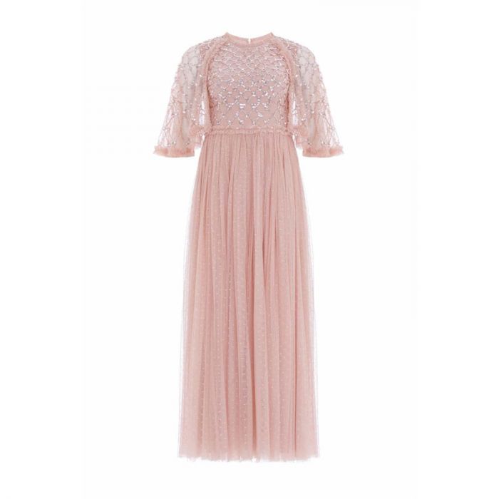 HEART LATTICE BODICE CAPE ANKLE GOWN - فستان | NEEDLE & THREAD - نيدل & ثريد HEART LATTICE BODICE CAPE ANKLE GOWN - فستان | NEEDLE & THREAD - نيدل & ثريد
