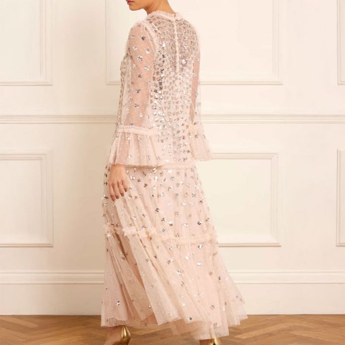 GLISTEN TIERED ANKLE GOWN - فستان | NEEDLE & THREAD - نيدل & ثريد GLISTEN TIERED ANKLE GOWN - فستان | NEEDLE & THREAD - نيدل & ثريد