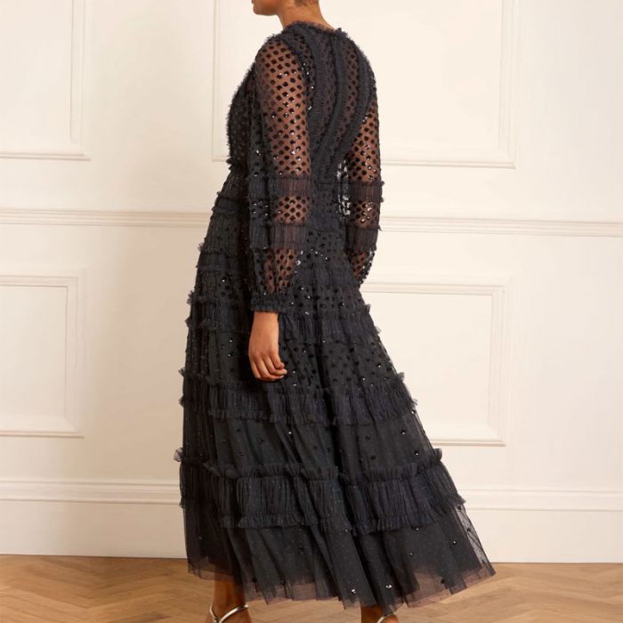 DOT SHIMMER ANKLE GOWN - فستان | NEEDLE & THREAD - نيدل & ثريد DOT SHIMMER ANKLE GOWN - فستان | NEEDLE & THREAD - نيدل & ثريد