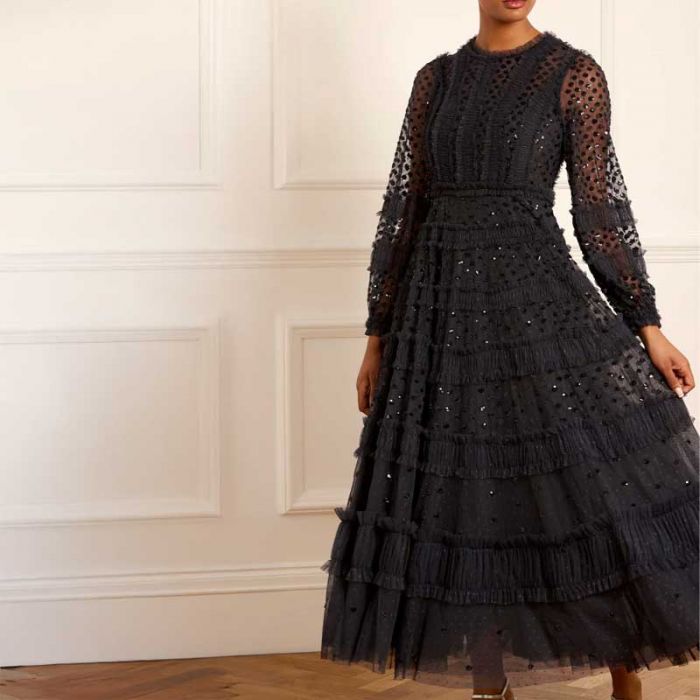 DOT SHIMMER ANKLE GOWN - فستان | NEEDLE & THREAD - نيدل & ثريد DOT SHIMMER ANKLE GOWN - فستان | NEEDLE & THREAD - نيدل & ثريد