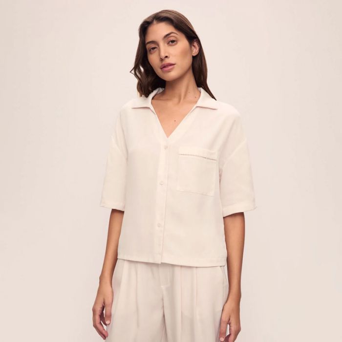 TENCEL WOVEN S SLV TOP - توب | EBERJEY - ايبرجي