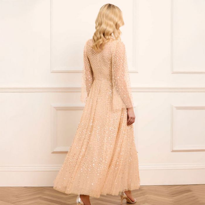 SDOT RND NECK ANKLE GOWN - فستان | NEEDLE & THREAD - نيدل & ثريد SDOT RND NECK ANKLE GOWN - فستان | NEEDLE & THREAD - نيدل & ثريد