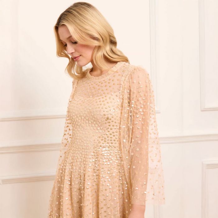 SDOT RND NECK ANKLE GOWN - فستان | NEEDLE & THREAD - نيدل & ثريد SDOT RND NECK ANKLE GOWN - فستان | NEEDLE & THREAD - نيدل & ثريد