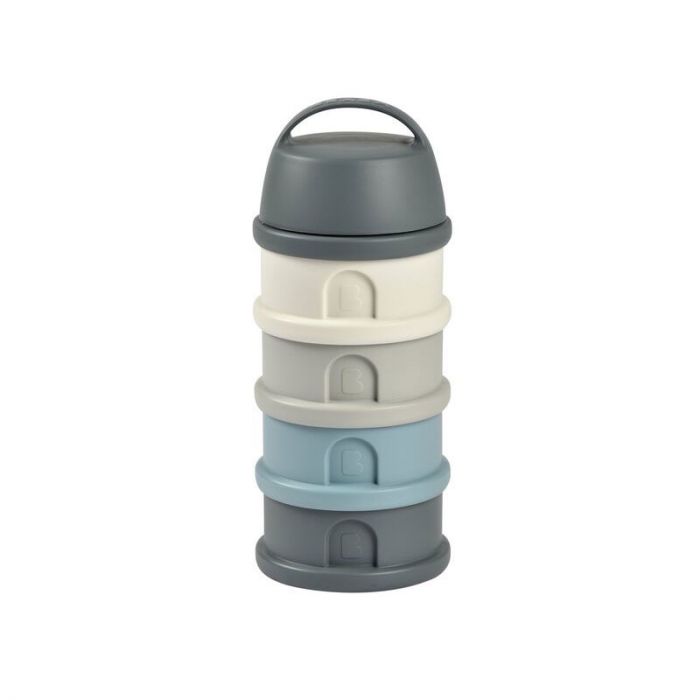 BEABA FORMULA MILK CONTAINER   4 COMPARTMENTS   MINERAL GREY BLUE - إكسسوارات | BEABA - بيابا