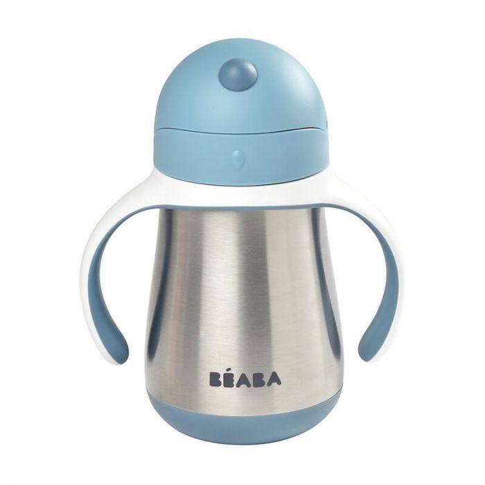 BEABA STAINLESS STEEL STRAW CUP WINDY BLUE - إكسسوارات | BEABA - بيابا BEABA STAINLESS STEEL STRAW CUP WINDY BLUE - إكسسوارات | BEABA - بيابا
