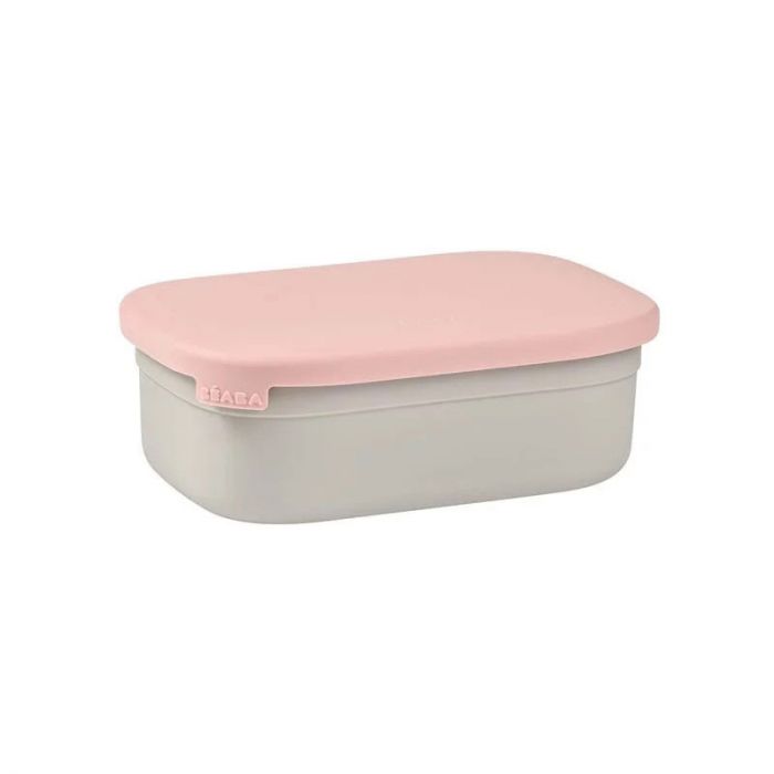 BEABA STAINLESS STEEL LUNCH BOX VELVET GREY DUSTY ROSE - إكسسوارات | BEABA - بيابا