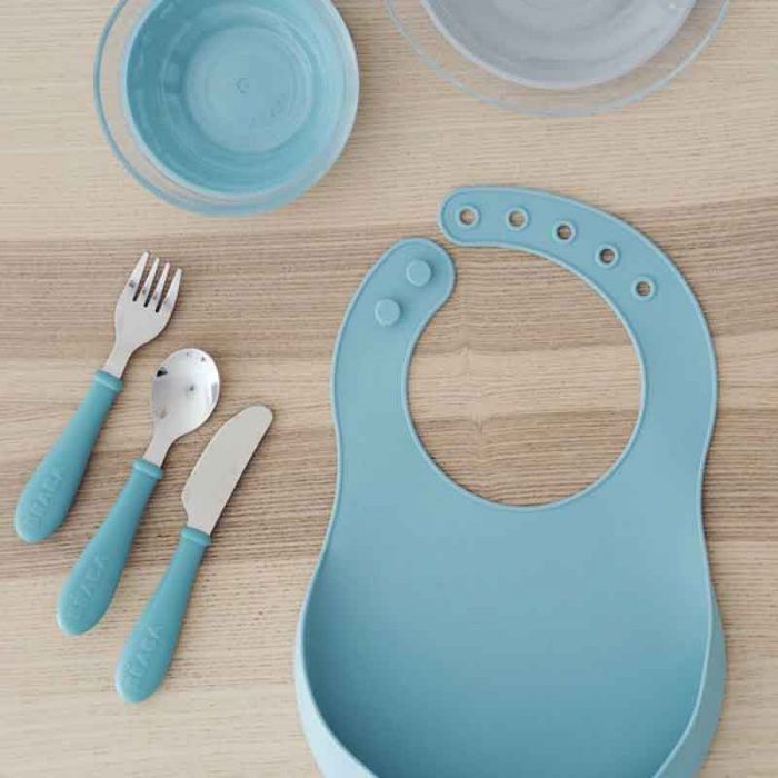 BEABA STAINLESS STEEL TRAINING CUTLERY AIRY GREEN - إكسسوارات | BEABA - بيابا BEABA STAINLESS STEEL TRAINING CUTLERY AIRY GREEN - إكسسوارات | BEABA - بيابا