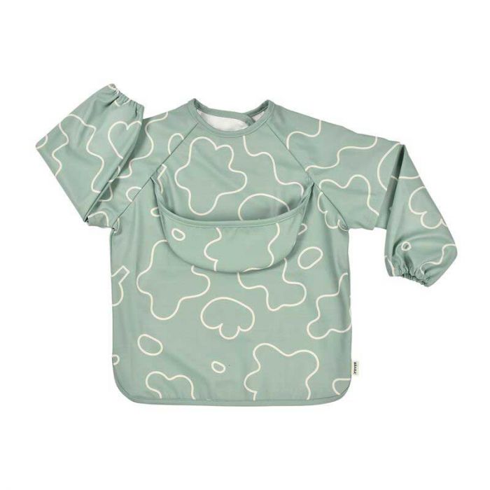 BEABA 2IN1 BIB WITH REMOVABLE SLEEVES SAGE GREEN - إكسسوارات | BEABA - بيابا BEABA 2IN1 BIB WITH REMOVABLE SLEEVES SAGE GREEN - إكسسوارات | BEABA - بيابا