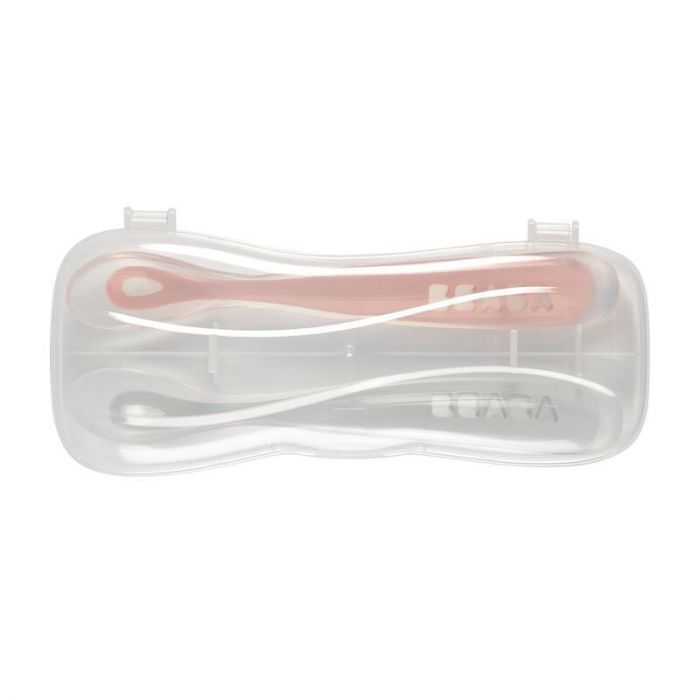 BEABA SILICONE SPOON 1ST AGE SET OF 2 BOX OLDPINK - إكسسوارات | BEABA - بيابا BEABA SILICONE SPOON 1ST AGE SET OF 2 BOX OLDPINK - إكسسوارات | BEABA - بيابا