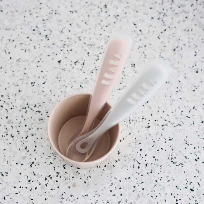 BEABA SILICONE SPOON 1ST AGE SET OF 2 BOX OLDPINK - إكسسوارات | BEABA - بيابا BEABA SILICONE SPOON 1ST AGE SET OF 2 BOX OLDPINK - إكسسوارات | BEABA - بيابا