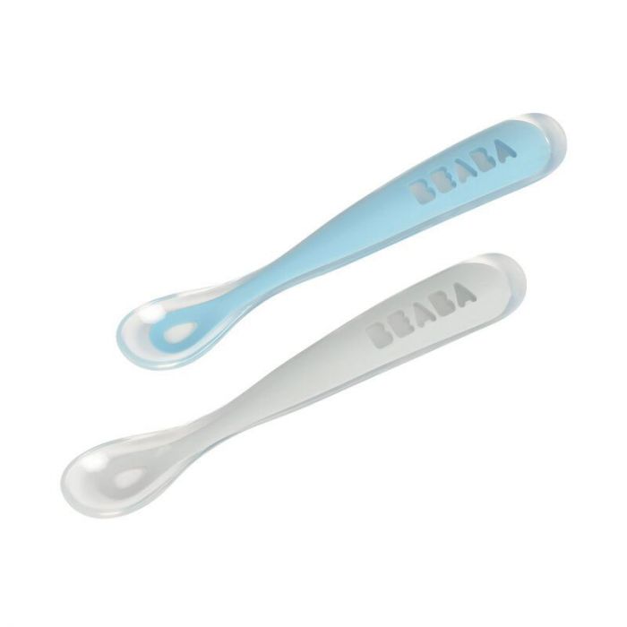BEABA SILICONE SPOON 1ST AGE SET OF 2 BOX WINDYBLUE - إكسسوارات | BEABA - بيابا BEABA SILICONE SPOON 1ST AGE SET OF 2 BOX WINDYBLUE - إكسسوارات | BEABA - بيابا