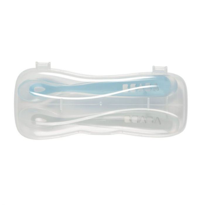 BEABA SILICONE SPOON 1ST AGE SET OF 2 BOX WINDYBLUE - إكسسوارات | BEABA - بيابا BEABA SILICONE SPOON 1ST AGE SET OF 2 BOX WINDYBLUE - إكسسوارات | BEABA - بيابا