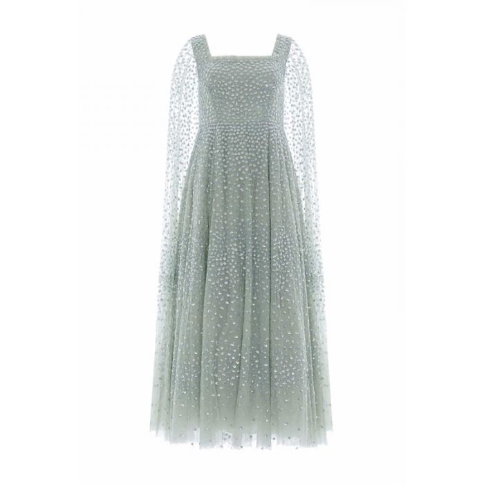 SCATTER DOT CAPE SLEEVE ANKLE GOWN - فستان | NEEDLE & THREAD - نيدل & ثريد SCATTER DOT CAPE SLEEVE ANKLE GOWN - فستان | NEEDLE & THREAD - نيدل & ثريد