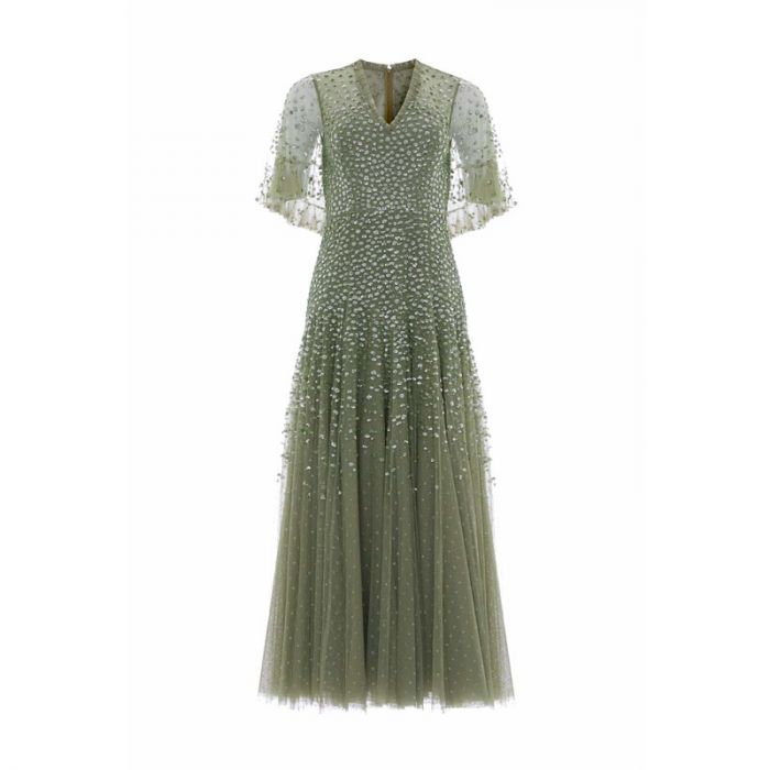 DAPPLED SEQUIN CAPE ANKLE GOWN - فستان | NEEDLE & THREAD - نيدل & ثريد DAPPLED SEQUIN CAPE ANKLE GOWN - فستان | NEEDLE & THREAD - نيدل & ثريد