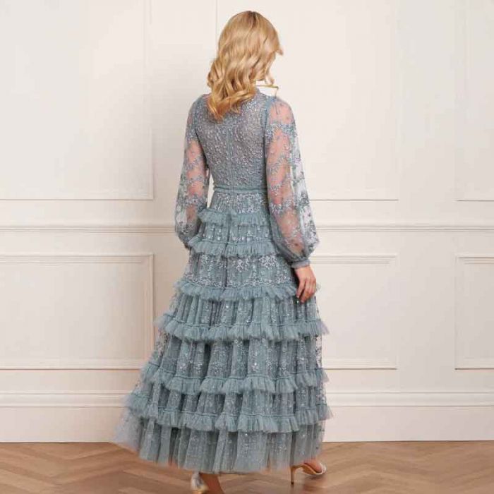 BLOSSOM LACE ANKLE GOWN - فستان | NEEDLE & THREAD - نيدل & ثريد BLOSSOM LACE ANKLE GOWN - فستان | NEEDLE & THREAD - نيدل & ثريد