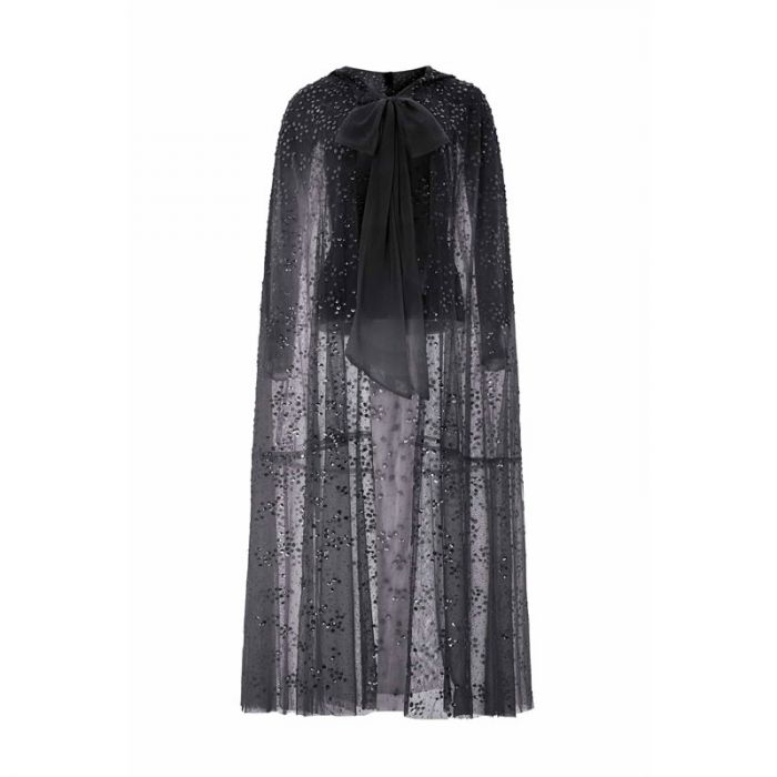 DAPPLED SEQUIN HOODED LONG CAPE - فستان | NEEDLE & THREAD - نيدل & ثريد DAPPLED SEQUIN HOODED LONG CAPE - فستان | NEEDLE & THREAD - نيدل & ثريد