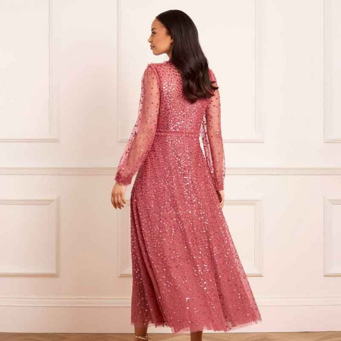 DAPPLED SEQUIN LS ANKLE GOWN - فستان | NEEDLE & THREAD - نيدل & ثريد DAPPLED SEQUIN LS ANKLE GOWN - فستان | NEEDLE & THREAD - نيدل & ثريد