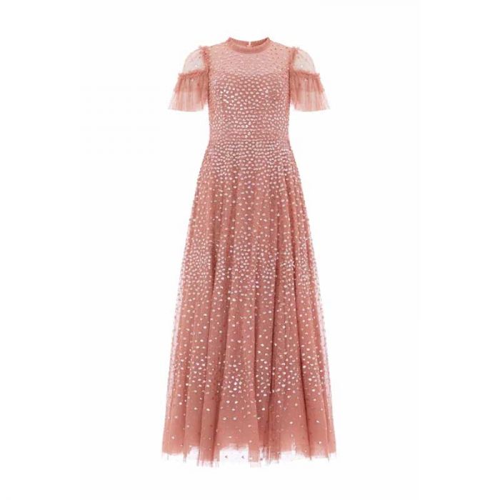 SCATTER DOT ROUND NECK SS ANKLE GOWN - فستان | NEEDLE & THREAD - نيدل & ثريد SCATTER DOT ROUND NECK SS ANKLE GOWN - فستان | NEEDLE & THREAD - نيدل & ثريد