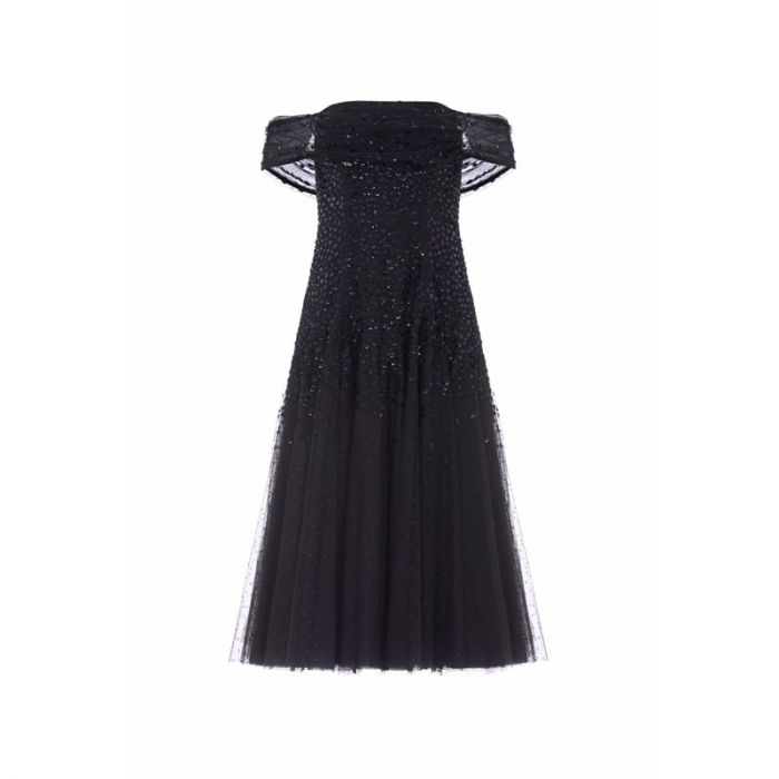DAPPLED SEQUIN DRAPED OFF SLDR MIDAXI DRESS - فستان | NEEDLE & THREAD - نيدل & ثريد DAPPLED SEQUIN DRAPED OFF SLDR MIDAXI DRESS - فستان | NEEDLE & THREAD - نيدل & ثريد