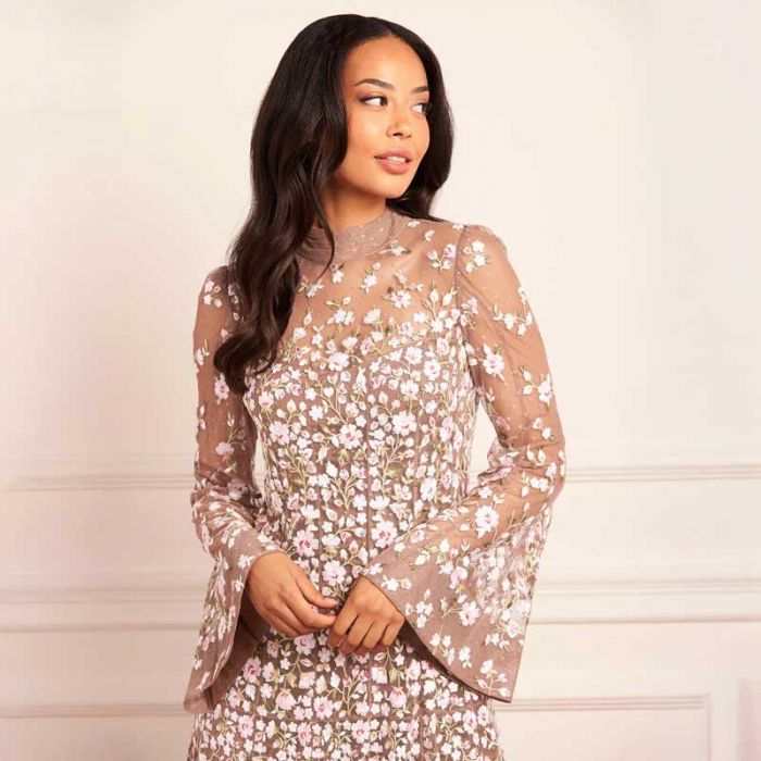 SYLVIA ROSE LONG SLEEVE ANKLE GOWN - فستان | NEEDLE & THREAD - نيدل & ثريد SYLVIA ROSE LONG SLEEVE ANKLE GOWN - فستان | NEEDLE & THREAD - نيدل & ثريد