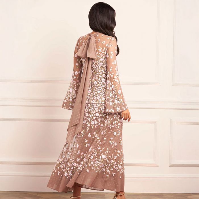 SYLVIA ROSE LONG SLEEVE ANKLE GOWN - فستان | NEEDLE & THREAD - نيدل & ثريد SYLVIA ROSE LONG SLEEVE ANKLE GOWN - فستان | NEEDLE & THREAD - نيدل & ثريد