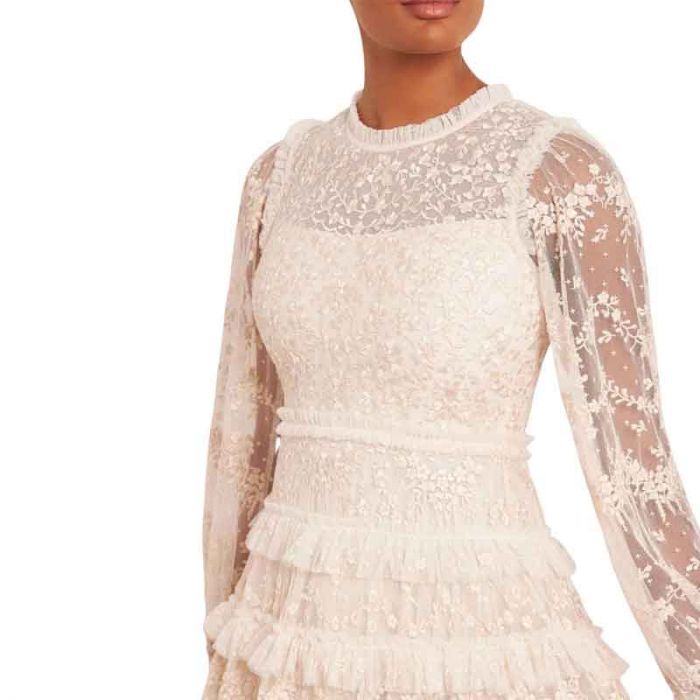 BLOSSOM LACE ANKLE GOWN - فستان | NEEDLE & THREAD - نيدل & ثريد BLOSSOM LACE ANKLE GOWN - فستان | NEEDLE & THREAD - نيدل & ثريد