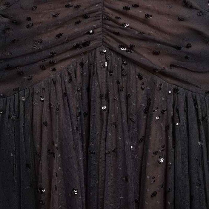 DAPPLED SEQUIN ROUCHED OFF SHOULDER GOWN - فستان | NEEDLE & THREAD - نيدل & ثريد DAPPLED SEQUIN ROUCHED OFF SHOULDER GOWN - فستان | NEEDLE & THREAD - نيدل & ثريد