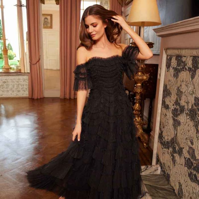 AVIANA OFF SHOULDER GOWN - فستان | NEEDLE & THREAD - نيدل & ثريد AVIANA OFF SHOULDER GOWN - فستان | NEEDLE & THREAD - نيدل & ثريد