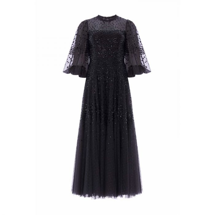 SCALLOP SEQUIN ROUND NECK ANKLE GOWN - فستان | NEEDLE & THREAD - نيدل & ثريد SCALLOP SEQUIN ROUND NECK ANKLE GOWN - فستان | NEEDLE & THREAD - نيدل & ثريد